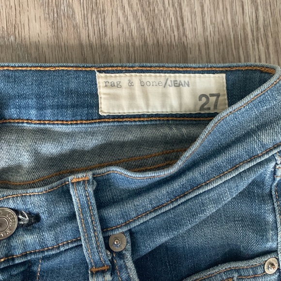 Rag & Bone Ripped Blue Jeans - Picture 3 of 7